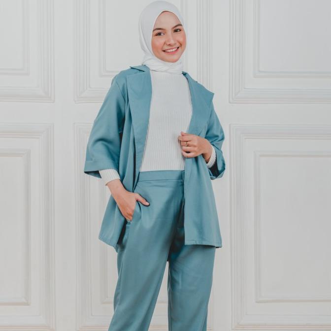 Michael's Collection - Blazer Wanita 3/4 Set + Celana Hijab 5568