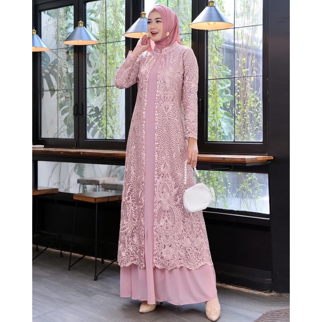 READY GAMIS SHABIRA/GAMIS KONDANGAN PESTA/GAMIS TERBARU/GAMIS MEWAH