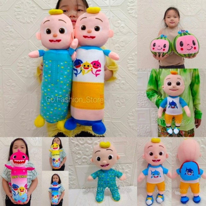 Terlaris Boneka Mainan Cocomelon Baby Jojo Jj John Shark School Bags Plush Lem