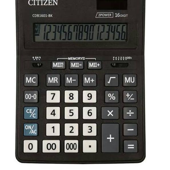 

Langsung Order Gan Original kalkulator calculator meja citizen cdb1601-bk cdb1601bk 16 Digit garansi resmi 258➢