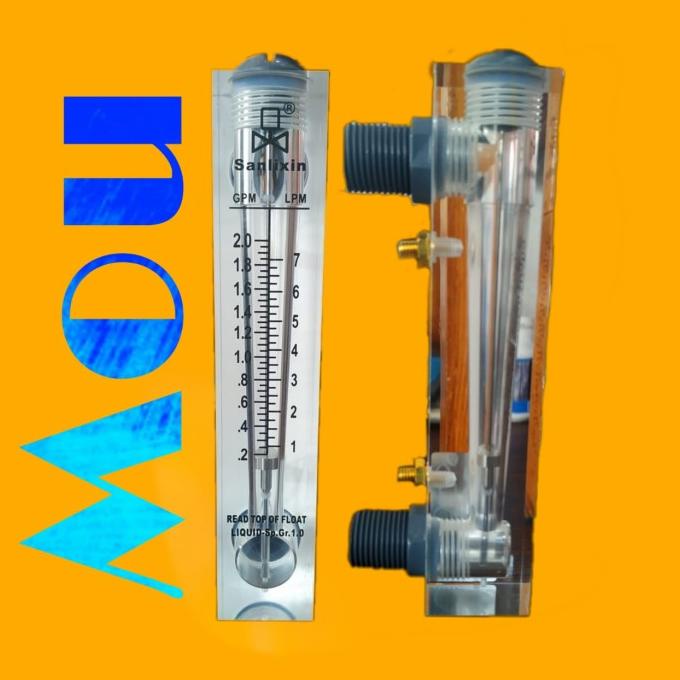 Flowmeter / Rotameter 0.2 - 2 gpm