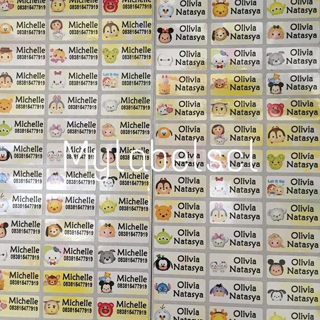 

Terlaris Label Nama Stiker Waterproof Sticker Anti Air Disney Tsum Tsum S M L