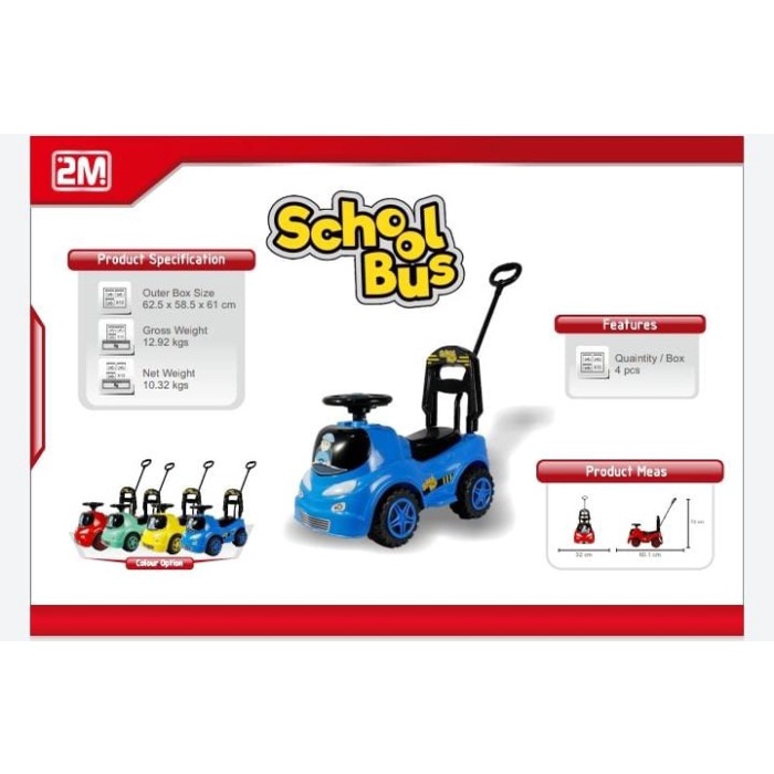 Promo Yotta Tolo Car Mainan Dorong Anak School Bus Termurah