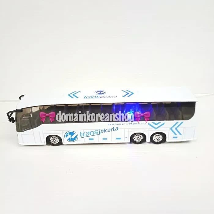 Promo Diecast Bus Transjakarta Miniatur Busway Besi Terlaris