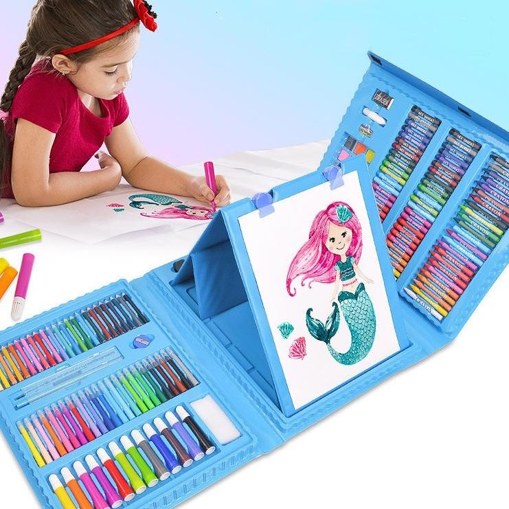 

Di$kon☂ Crayon set 208pcs alat set melukis / menggambar art set painting water colour 789➥