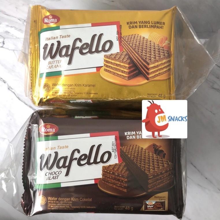 

DISCOUNT !!! [PROMO!!] Roma Wafello 10x48 gram - Cemilan Wafer Nikmat Chocolate Coklat [KODE 72]