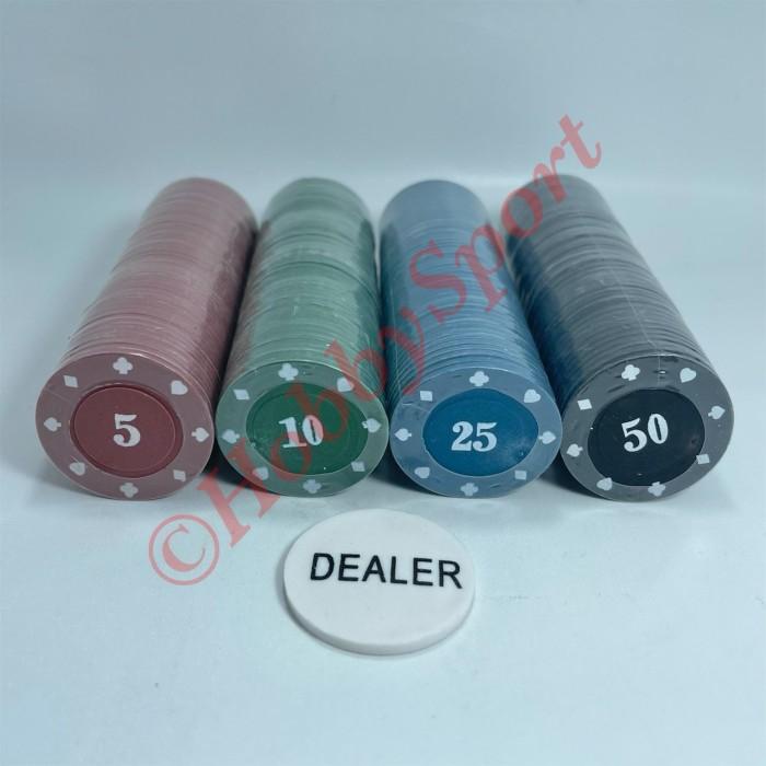 Terlaris Koin Poker Isi 200 Pcs Set Blackjack Mainan Chips Plastik Bagus Coin