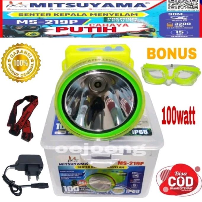 Senter Kepala Diving/Menyelam/selam MATSUYAMA MS-219P MS-219k 100 Watt