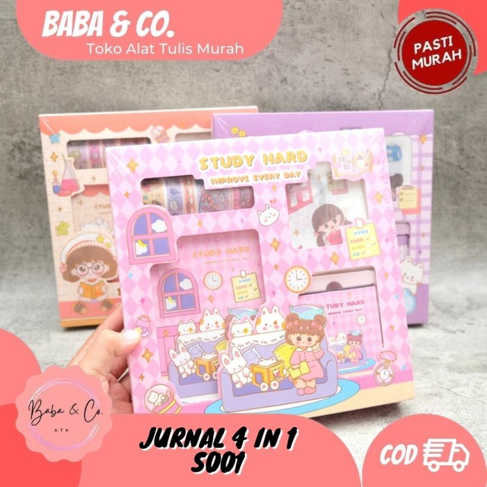 

TERBARU JURNAL 4 IN 1 CUTE GIRL S001 PAKET JURNAL STIKER CEWE LUCU IMUT MURAH /BUKU TULIS
