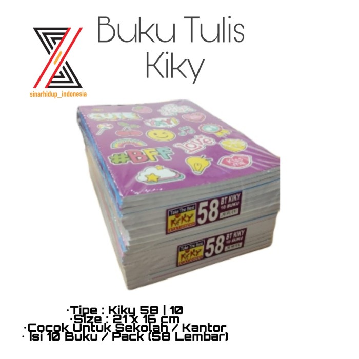 

Sale Buku Tulis Kiky 58 Lembar TEBAL /BUKU TULIS SEKOLAH/BUKU TULIS SIDU/BUKU TULIS AESTHETIC