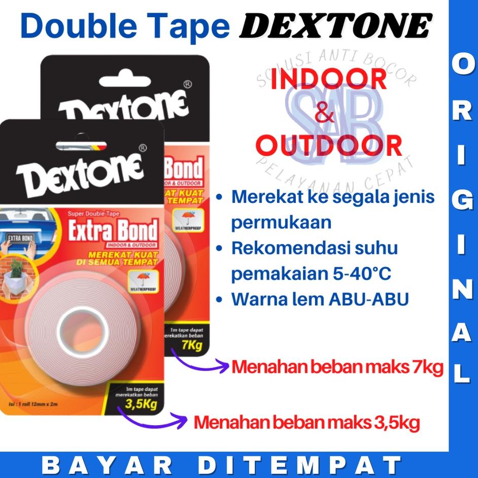 

1✸CXF9-A Double Tip Dextone Super Kuat Double Tape Extrabond Tahan Cuaca Cocok Outdoor Indoor Original Dextone 746