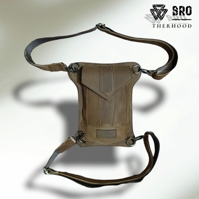 tas pinggang / tas paha / tas slempang kulit sapi TPB01 (Q8S7) Terlaris Tas paha COD Tas Pria Promo 