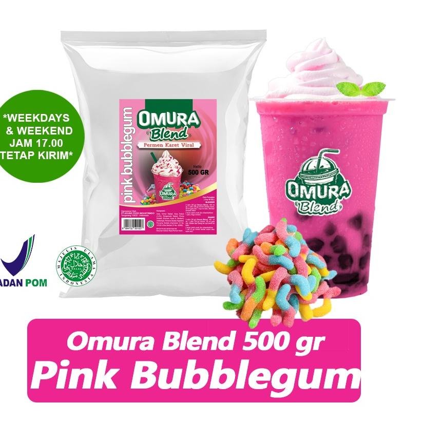 

Discount✔️OMURA Blend Bubuk Minuman Rasa Pink Bubble Gum / Permen Karet Powder Drink 500 GR Omura Powder