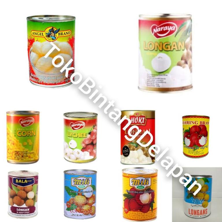 

1.1 STOK READY Naraya/Mili/Hoki/Herring/Angel Brand/Red Boat Brand Longan /Lychee Kaleng