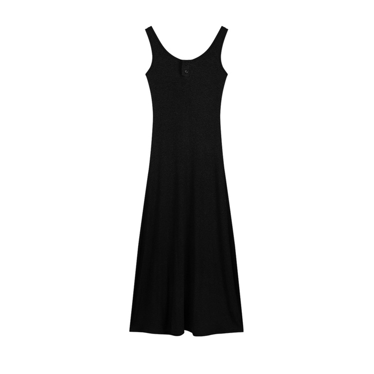 ▬✼Hitam Kamisol Gaun Wanita Musim Panas Spice Girl Slim Tanpa Lengan Akal Canggih Rok Temperamen Paket Hip Gaun