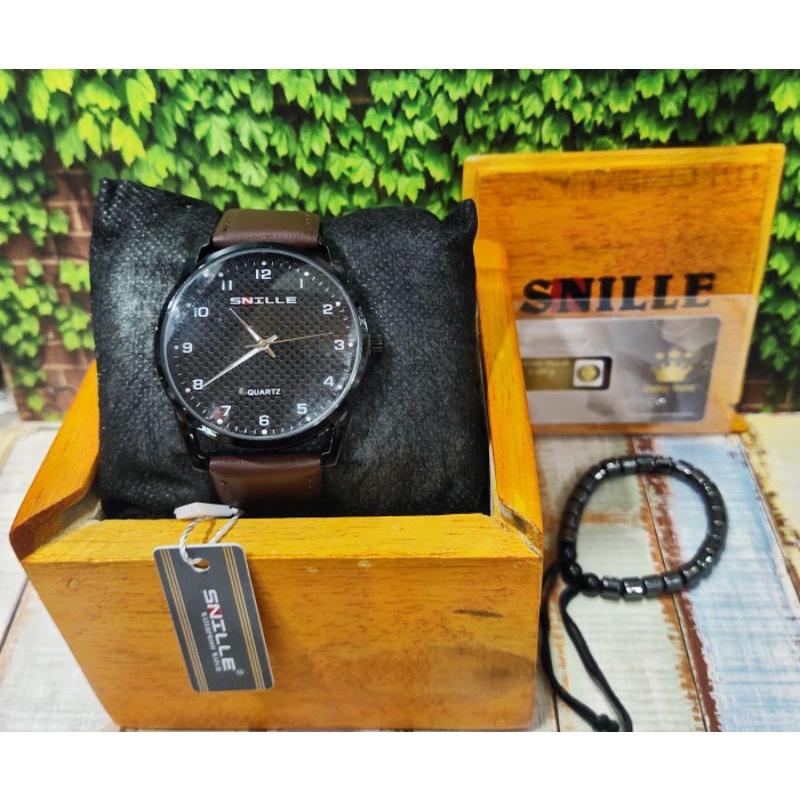 JAM TANGAN PRIA SNILLE  KULIT 1022G