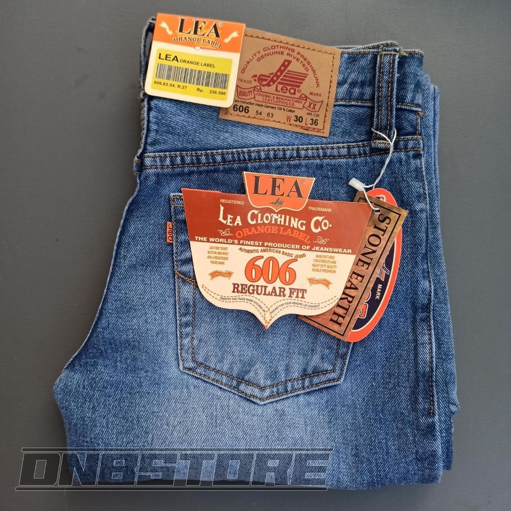 Flash Sale Celana Jeans Pria Lea Original 100%  28-34 Celana Jeans Lea 606 Standar Reguler Celana Le