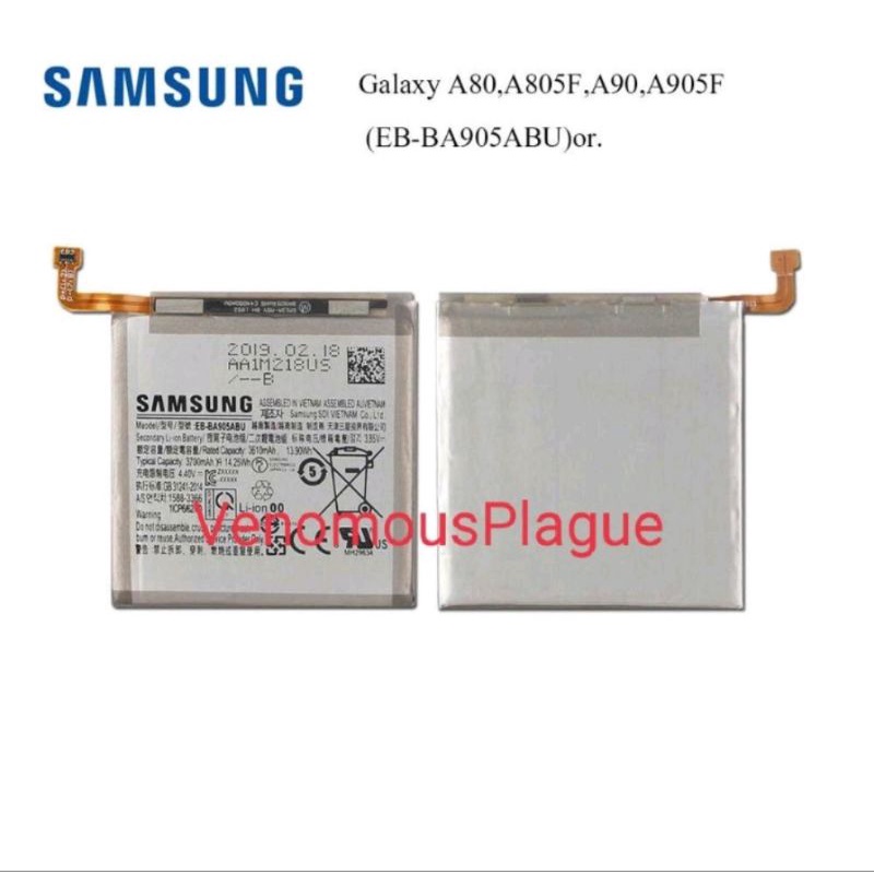 BATRE BATERAI SAMSUNG A80 SM-A805F SM-A8050 KODE EB-BA90ABU ORIGINAL GARANSI