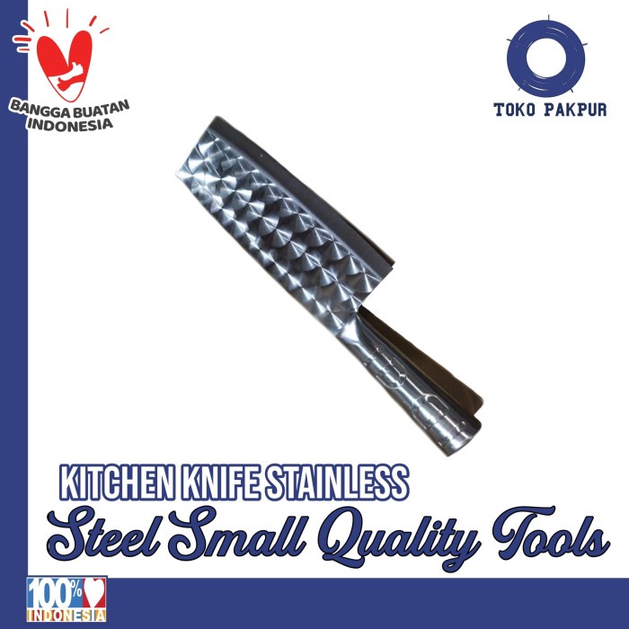 Pisau Dapur Kitchen Knife Stainless Steel Small Cincang Kecil T6X6 Golok Stainless Baja Besar Set Hi