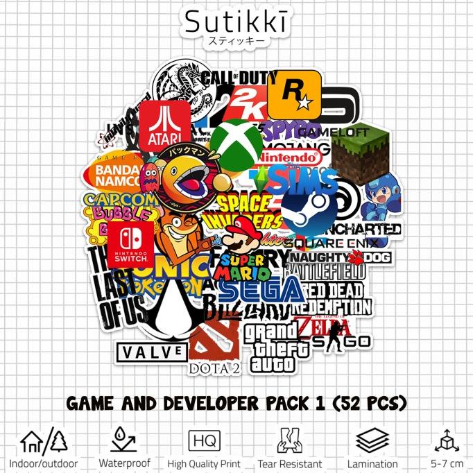 

Sticker Pack Logo Video Game Developer Stiker Laptop Vinyl - Set 1