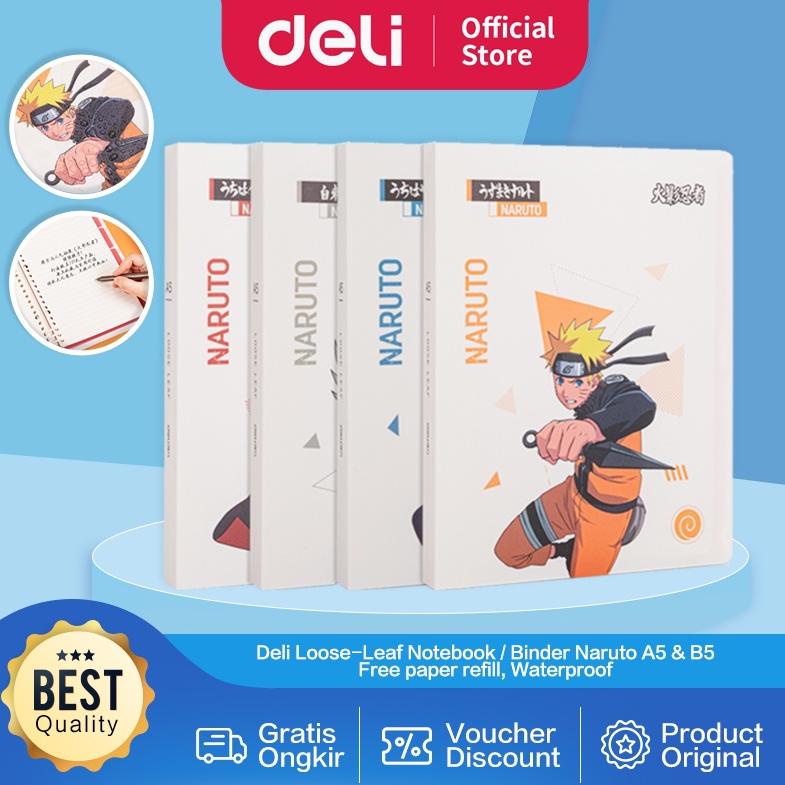 

[KODE QL0NB] Deli Loose-Leaf Notebook / Binder Naruto A5 Free Refill Waterproof GHA560B
