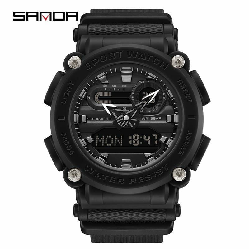 New Terlaris! Jam Tangan Sanda Pria Dualtime Original Favorit Kesukaan Bayar Dirumah