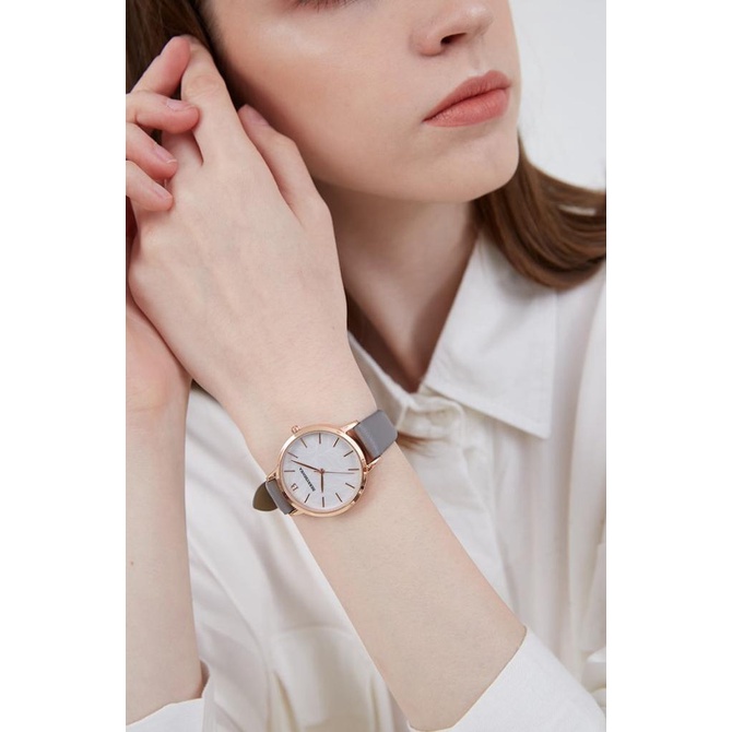 Berrybenka - Jam Tangan Kulit Wanita Sophie Calya pattern Watches - Grey,ONE SIZE