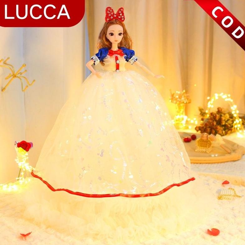 Mainan Boneka Barbie Besar Set 50cm Original Barbie Doll 3D Princess Mainan Anak Perempuan