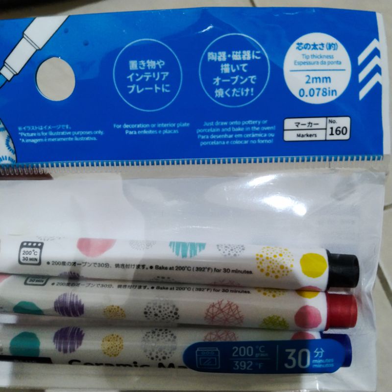 

Daiso ceramic marker set 3 pc spidol menulis keramik pot bunga