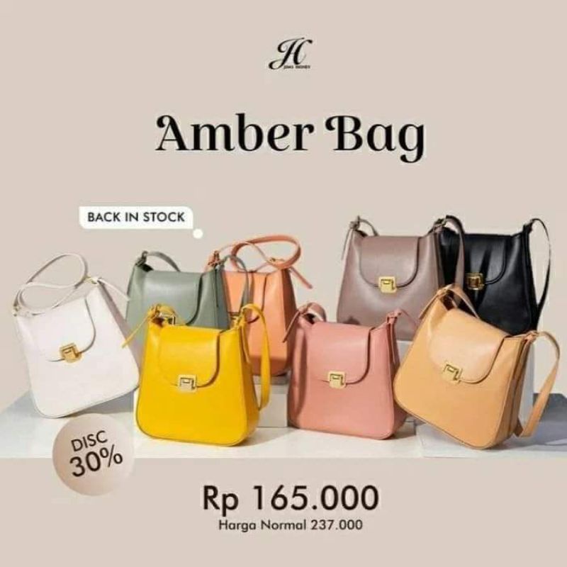 TAS BESAR AMBER JIMS HONEY ORIGINAL/ FREE BOX EKSLUSIF