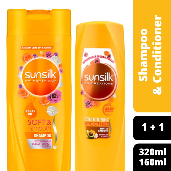 Terlaris Sunsilk Soft & Smooth Shampoo 320Ml & Conditioner 160Ml