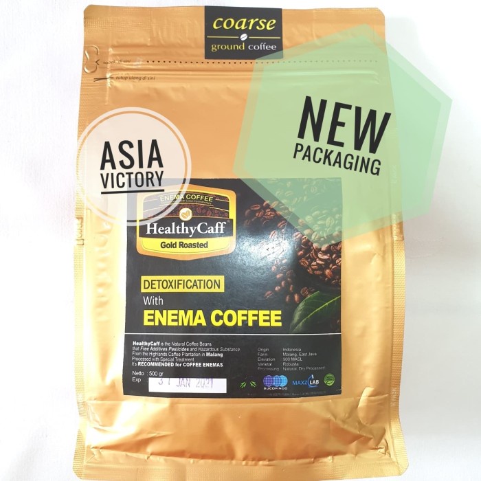 

TERBARU HealthyCaff 500gr Gold Roasted/Healthy Caff Kopi Organik Enema Coffee /KOPI EUBE/KOPI KAPAL