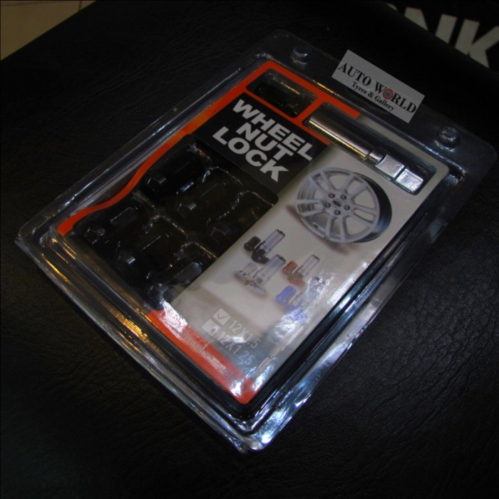 Mur baut roda mobil warna black 12x1.5