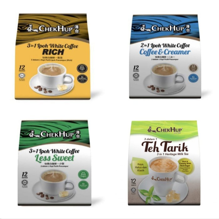 

TERMURAH Chek Hup White Coffee 2 in 1 Ipoh Malaysia isi 12 Sachets Kopi Kemasan /KOPI EUBE/KOPI