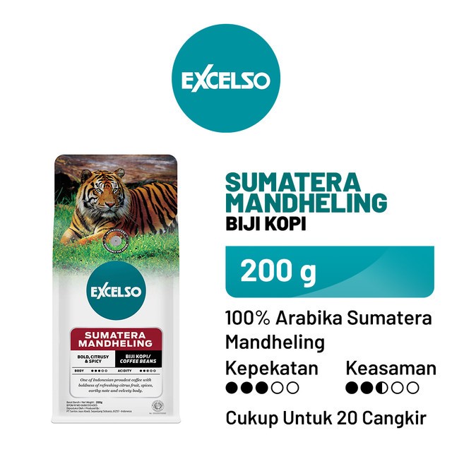 

TERBARU EXCELSO Sumatera Mandheling - Biji Kopi 200 gr /KOPI EUBE/KOPI KAPAL API/KOPIBUBUK/KOPI