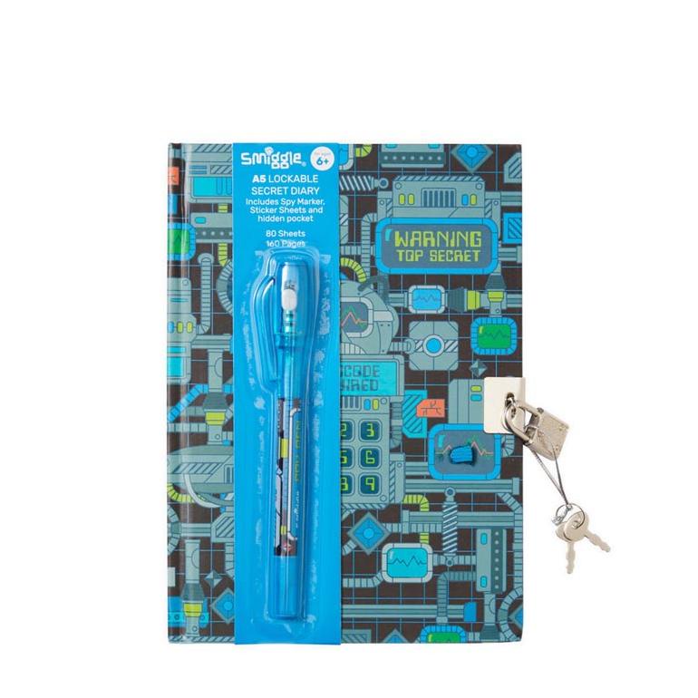 

SMIGGLE NOTEBOOK A5 LOCK SPY SECRET BLUE - IGL400675BLU .