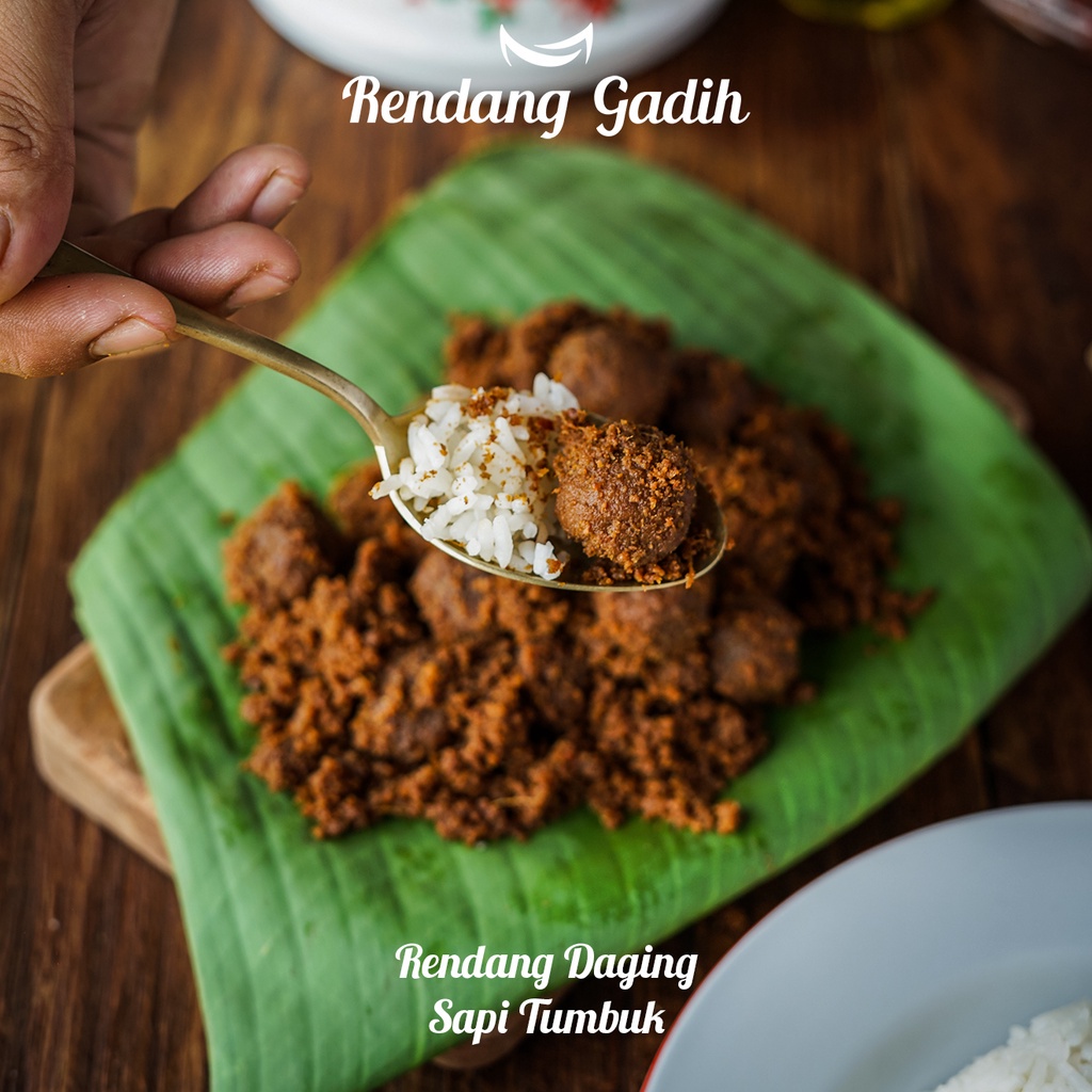 Rendang Daging Sapi Tumbuk 200gr - Rendang Gadih