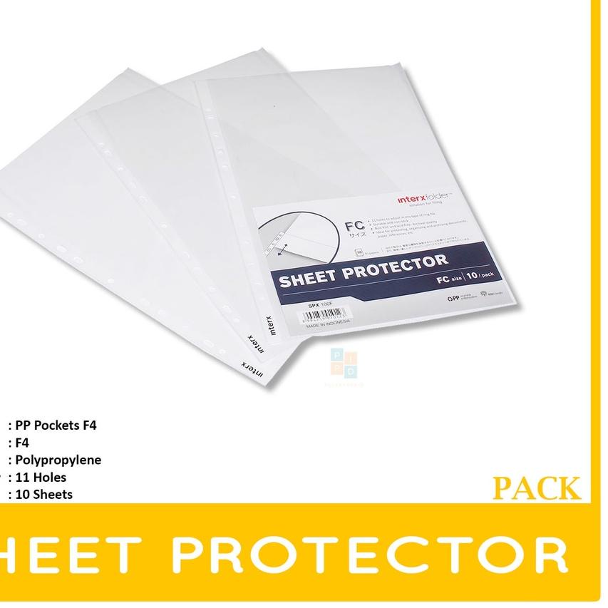 

Promo | KP8 | INTER X FOLDER -Sheet Protector / PP Pockets F4 isi 10 Lembar - Pack