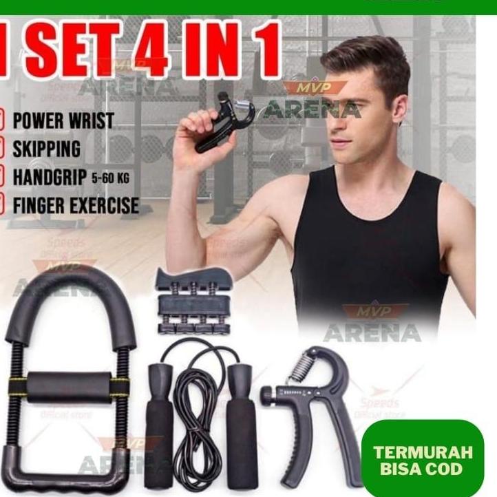 Discount | HJ6 | SPEEDS Handgrip Set 5-60kg Power Wrist Skipping Finger Exercise Alat Fitness Alat Gym Satu Set 009-8