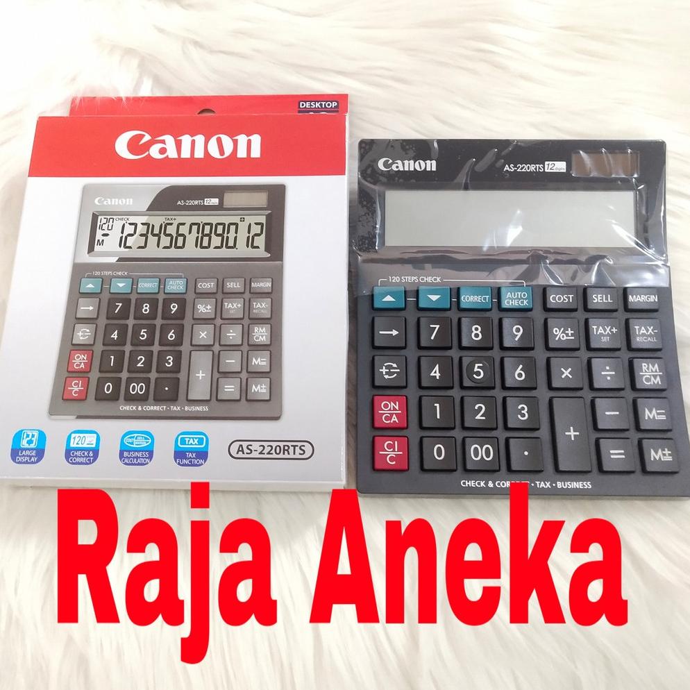 

[KODE I6L9R] CANON CALCULATOR KALKULATOR AS-220RTS LEBAR 12DIGIT CHECK CORRECT AS 220RTS