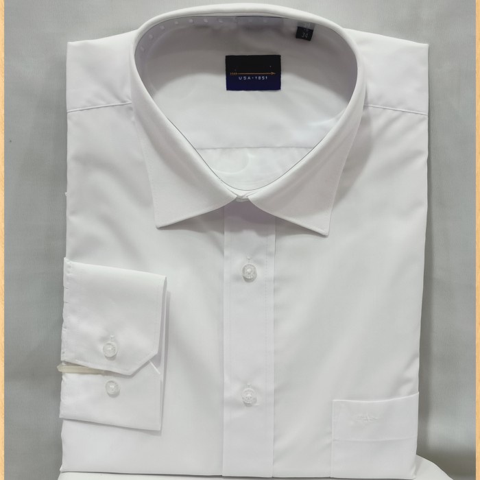 kemeja pria Kemeja Putih Arrow Pria Kerja Kantor Formal Lengan Panjang - 17.5(O4T4) kemeja pria kant
