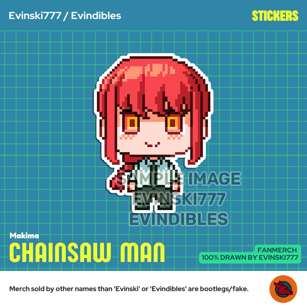 Stiker Sticker - Makima - Anime Manga Chainsaw Man CSM