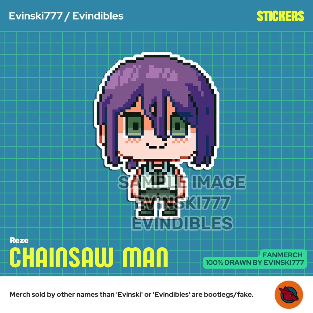 Stiker Sticker - Reze - Anime Manga Chainsaw Man CSM