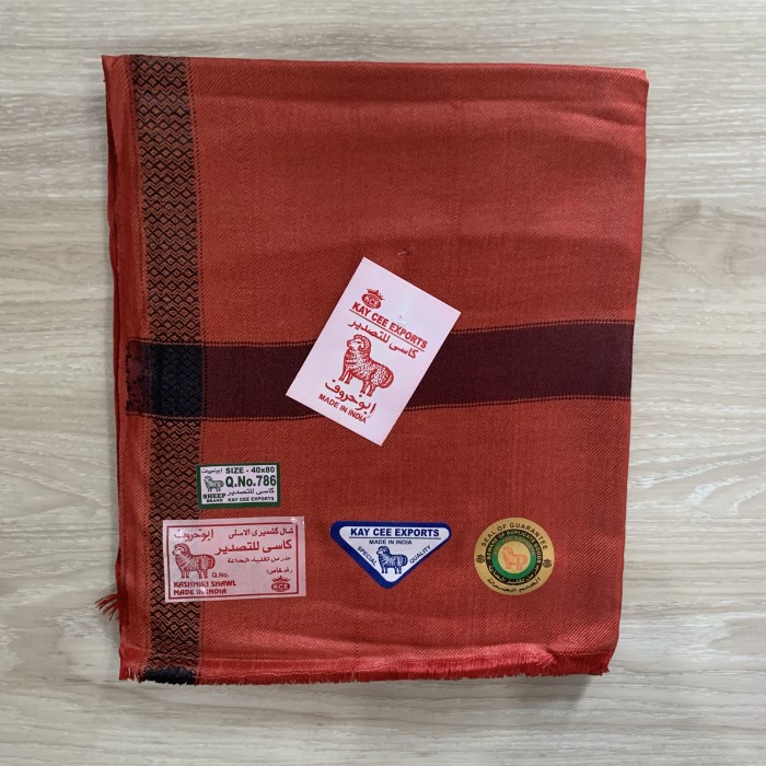 Sorban Sorban Deluxe Kashmiri Mandakni Bright Terang | Shawl Kaycee 786 - Merah(N1W6) Sorban Panjang