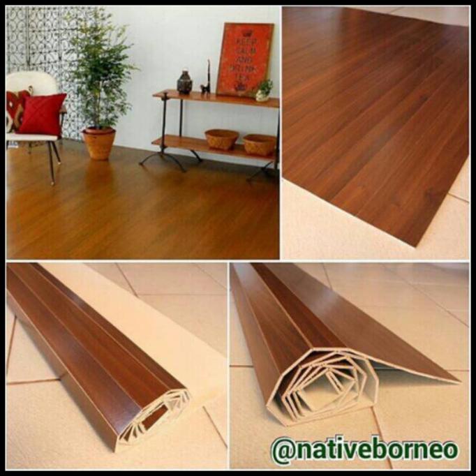 182x245 Karpet Kayu Gulung, Tikar Kayu Kalimantan, Karpet Plywood Kayu