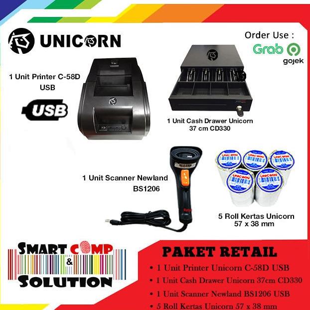 Paket Printer Kasir Murah - Mesin Kasir POS Retail + Scanner ---READY---