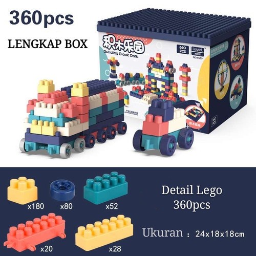 Diskon Spesial Kkv Mainan Brick Balok Susun Anak Lego Block Diy Puzzle 360Pcs 360 Pcs Terlaris