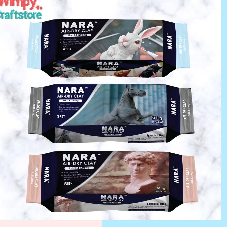 

Termurah NARA Air Hardening Clay 500gr Sculpting Ukir Air Dry Modelling Clay 