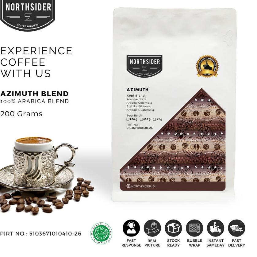 

12.12 ✨SALE✨ BIJI KOPI ARABIKA AZIMUTH BLEND - 200GR NORTHSIDER ESPRESSO BLEND !