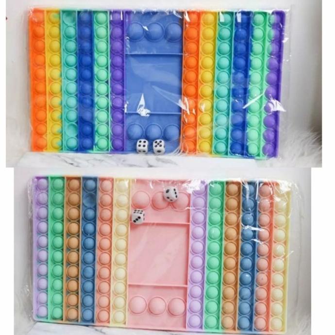 ] Pop It Persegi Panjang Dadu Jumbo Rainbow Model Terbaru